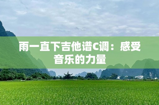 雨一直下吉他谱C调：感受音乐的力量